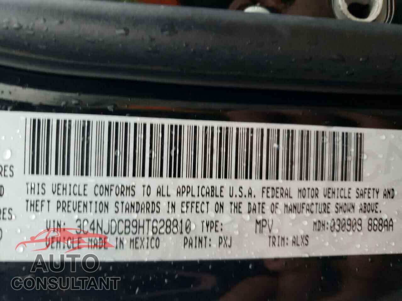 JEEP COMPASS 2017 - 3C4NJDCB9HT628810