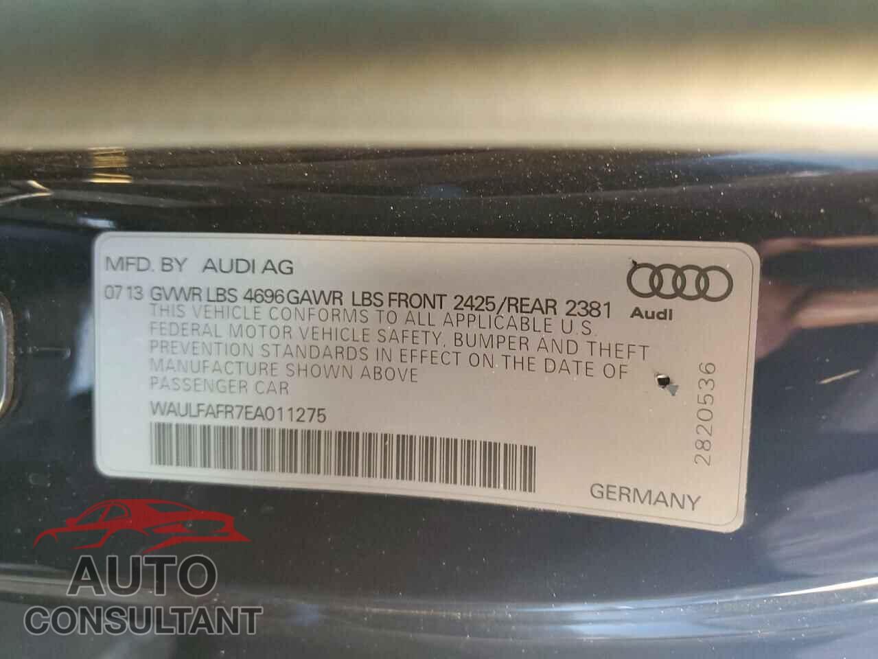 AUDI A5 2014 - WAULFAFR7EA011275