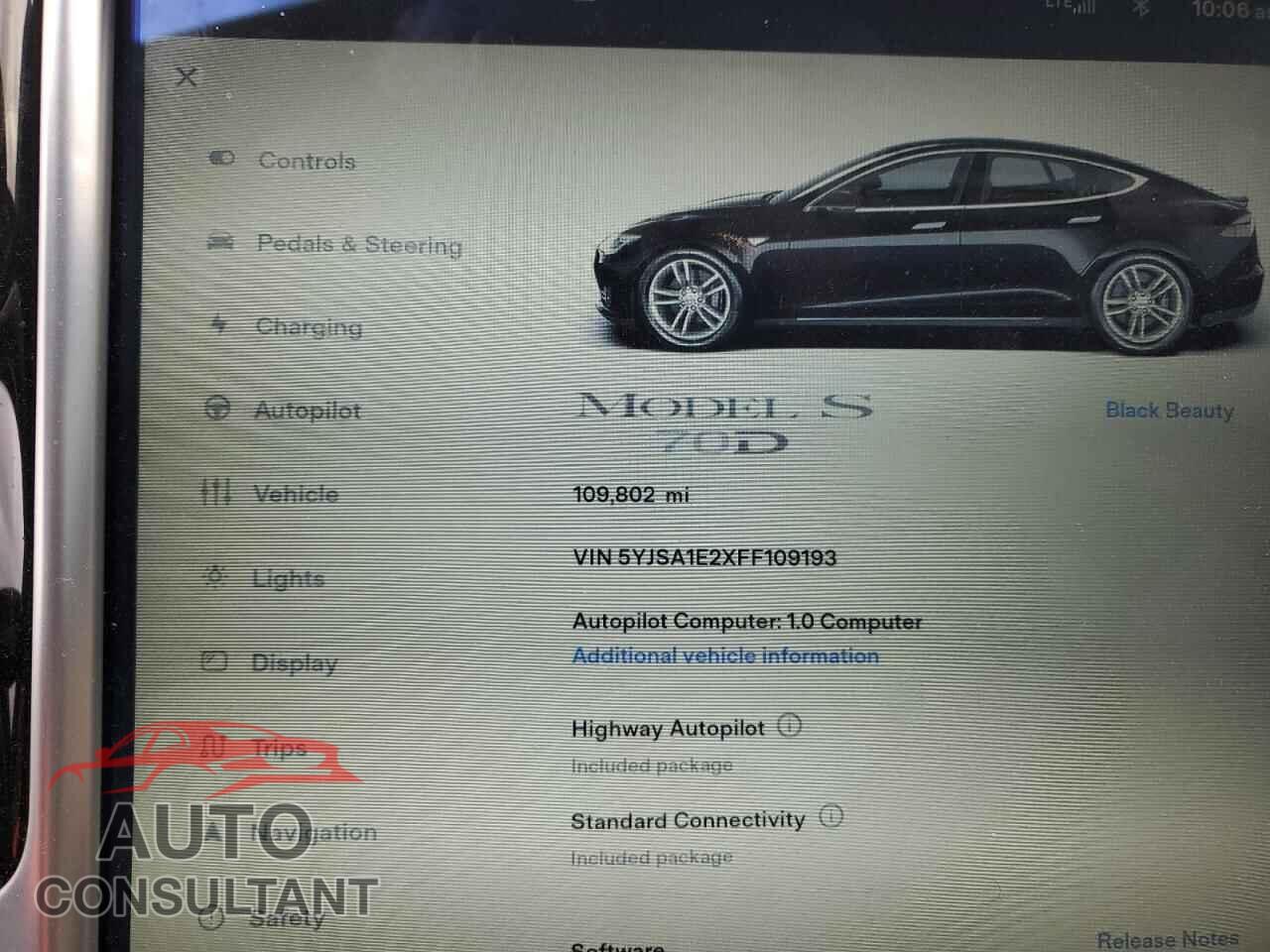 TESLA MODEL S 2015 - 5YJSA1E2XFF109193