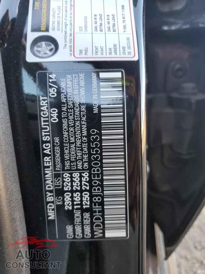 MERCEDES-BENZ E-CLASS 2014 - WDDHF8JB9EB035539