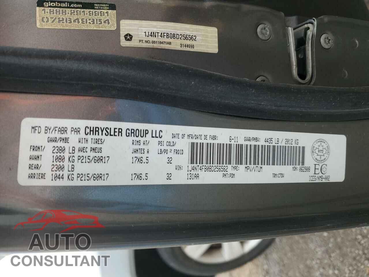 JEEP COMPASS 2011 - 1J4NT4FB0BD256562