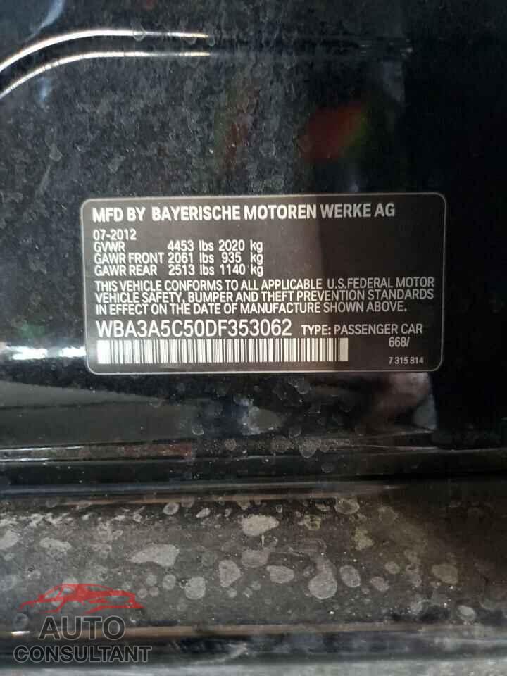 BMW 3 SERIES 2013 - WBA3A5C50DF353062