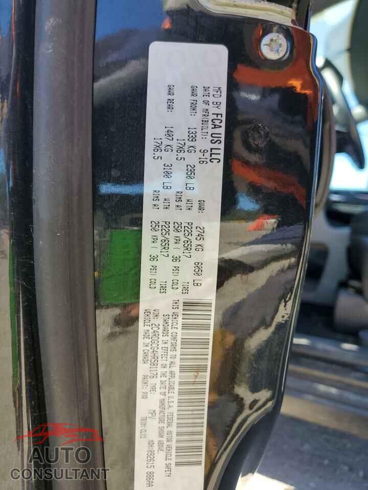 DODGE CARAVAN 2017 - 2C4RDGCG4HR581176