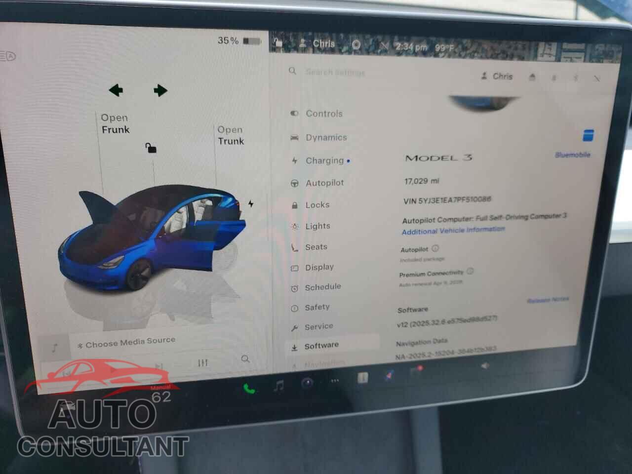 TESLA MODEL 3 2023 - 5YJ3E1EA7PF510086