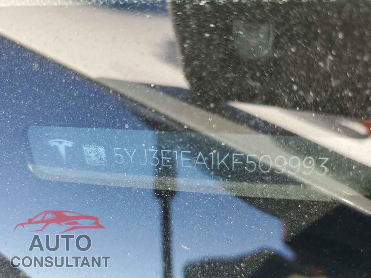 TESLA MODEL 3 2019 - 5YJ3E1EA1KF509993