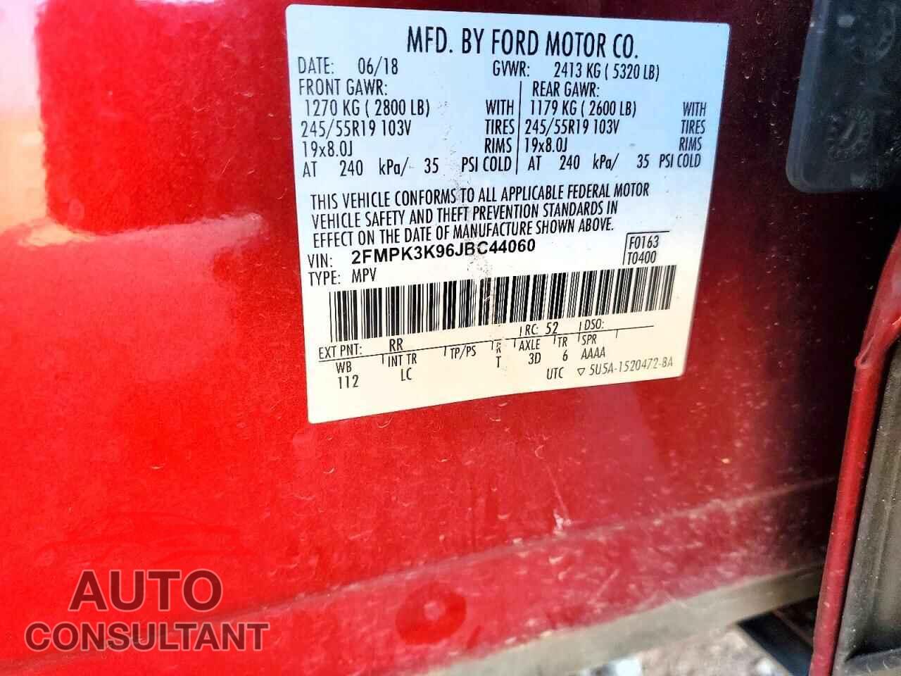 FORD EDGE 2018 - 2FMPK3K96JBC44060