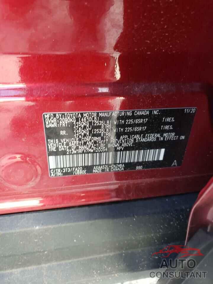 TOYOTA RAV4 2021 - 2T3W1RFV7MW120054