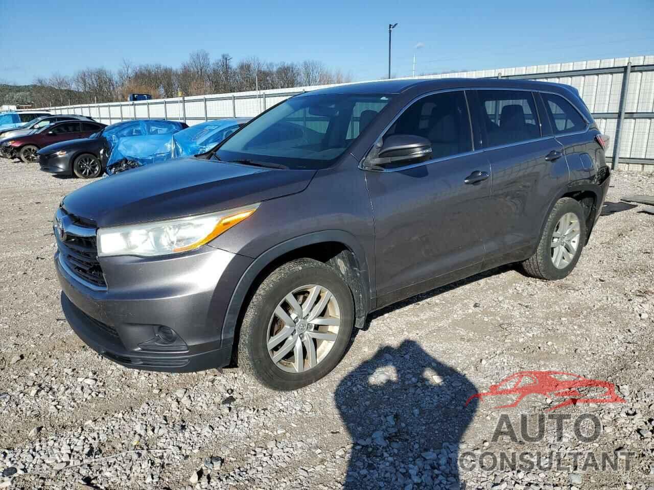 TOYOTA HIGHLANDER 2014 - 5TDBKRFH9ES016366