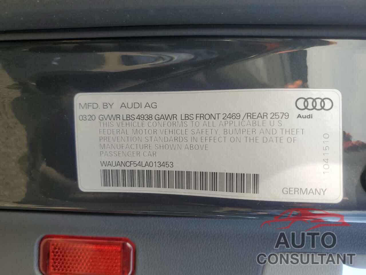 AUDI A5 2020 - WAUANCF54LA013453