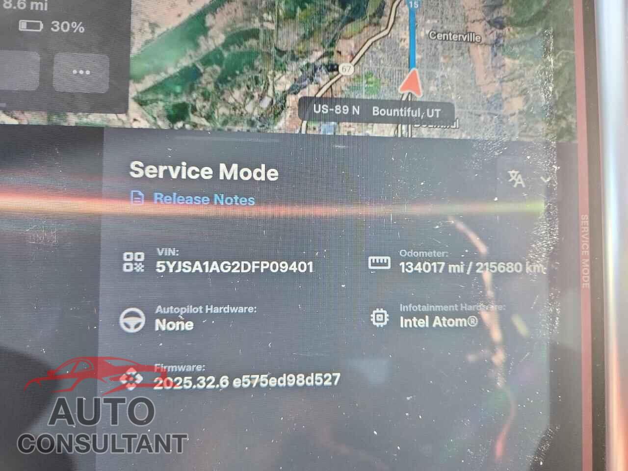 TESLA MODEL S 2013 - 5YJSA1AG2DFP09401