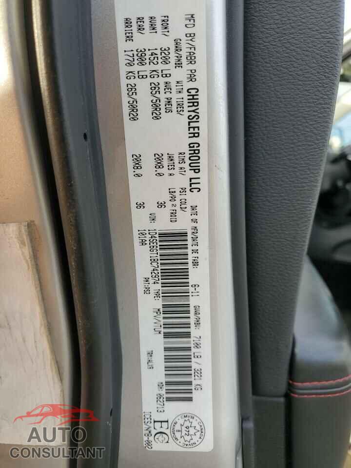 DODGE DURANGO 2011 - 1D4SE6GT1BC742974