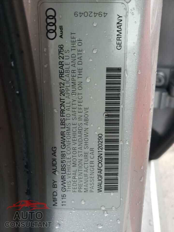 AUDI A6 2016 - WAUGFAFCXGN120290