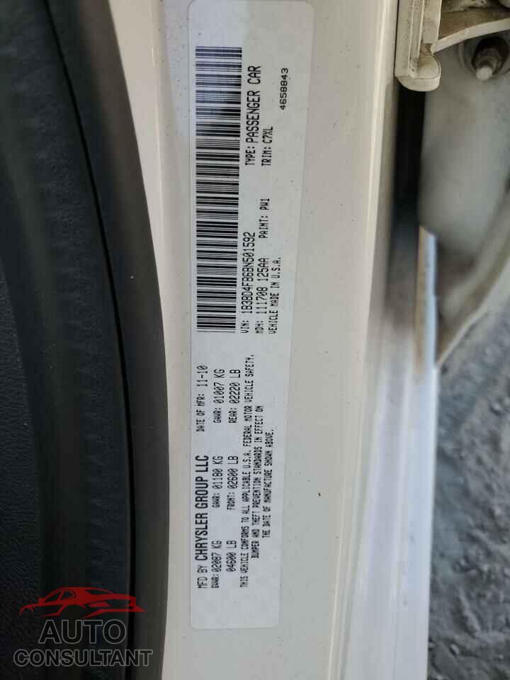 DODGE AVENGER 2011 - 1B3BD4FB6BN501592