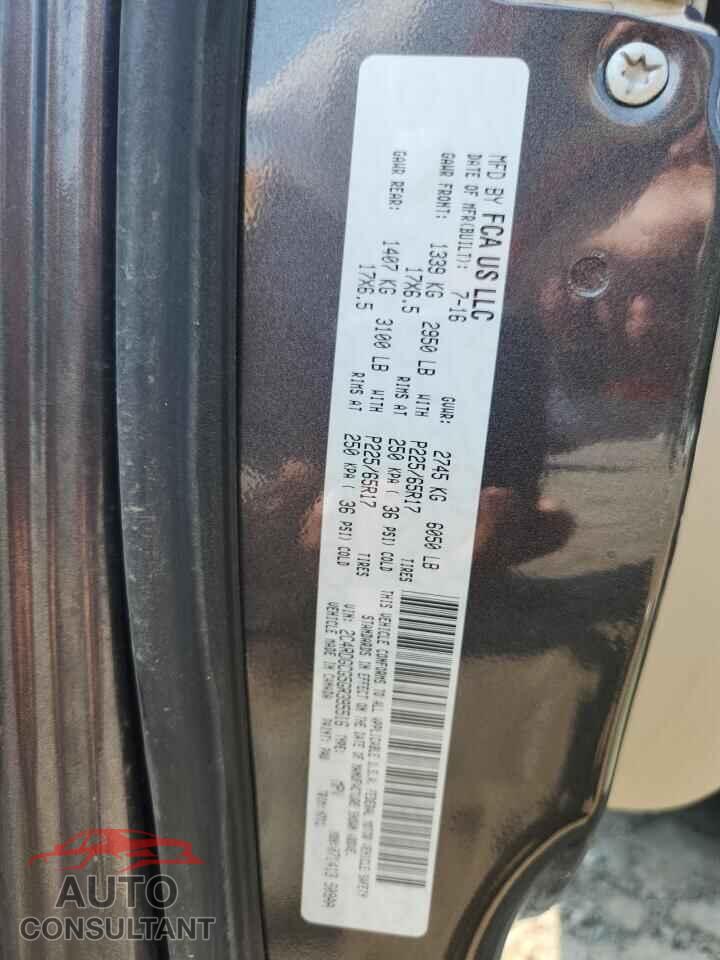 DODGE CARAVAN 2016 - 2C4RDGCG5GR395516