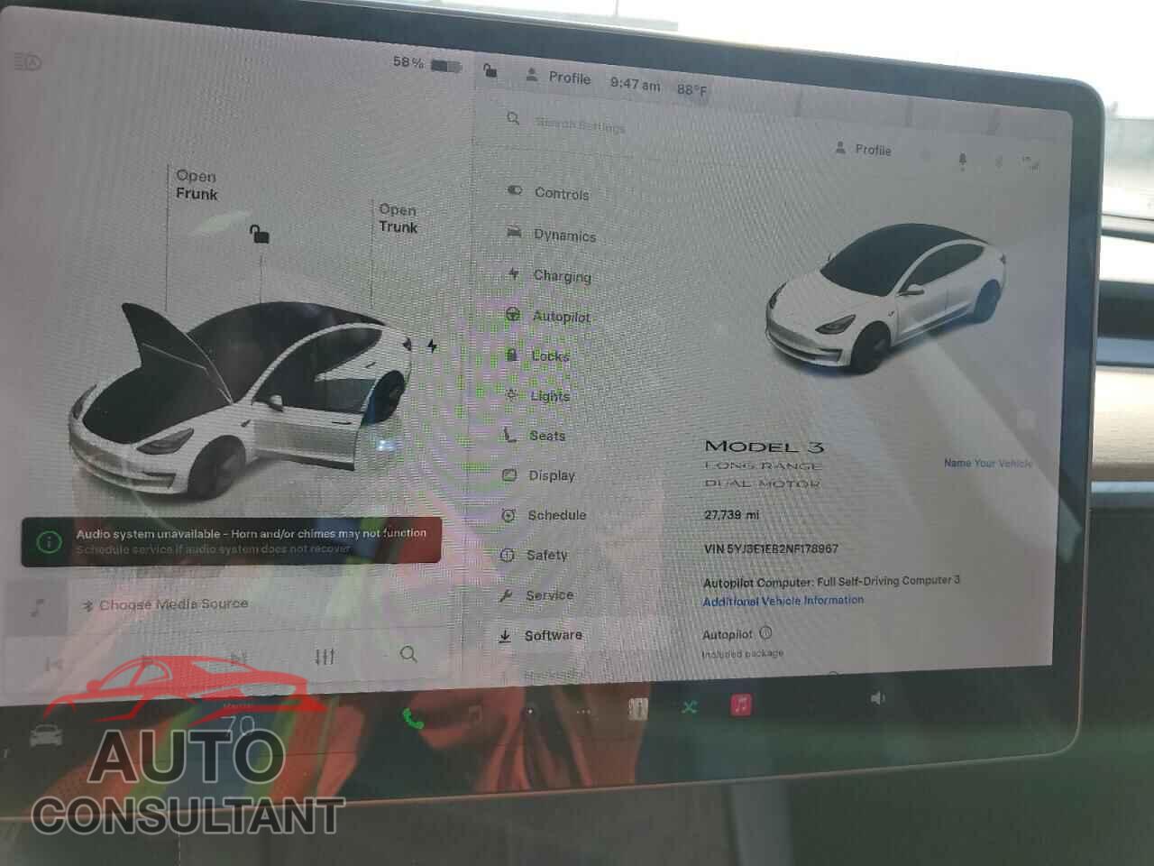TESLA MODEL 3 2022 - 5YJ3E1EB2NF178967