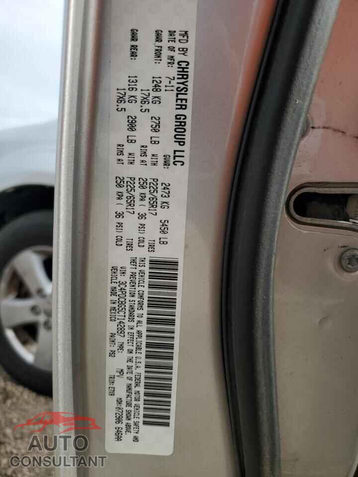 DODGE JOURNEY 2012 - 3C4PDCBG5CT142897
