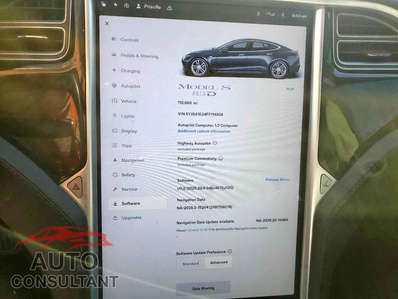 TESLA MODEL S 2015 - 5YJSA1E24FF114924