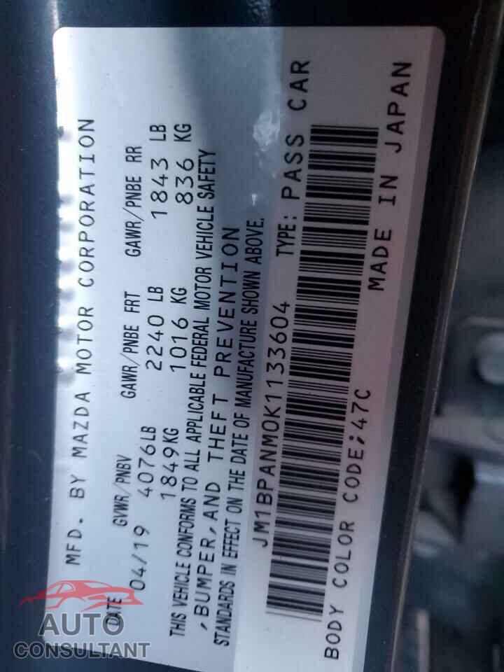 MAZDA 3 2019 - JM1BPANM0K1133604