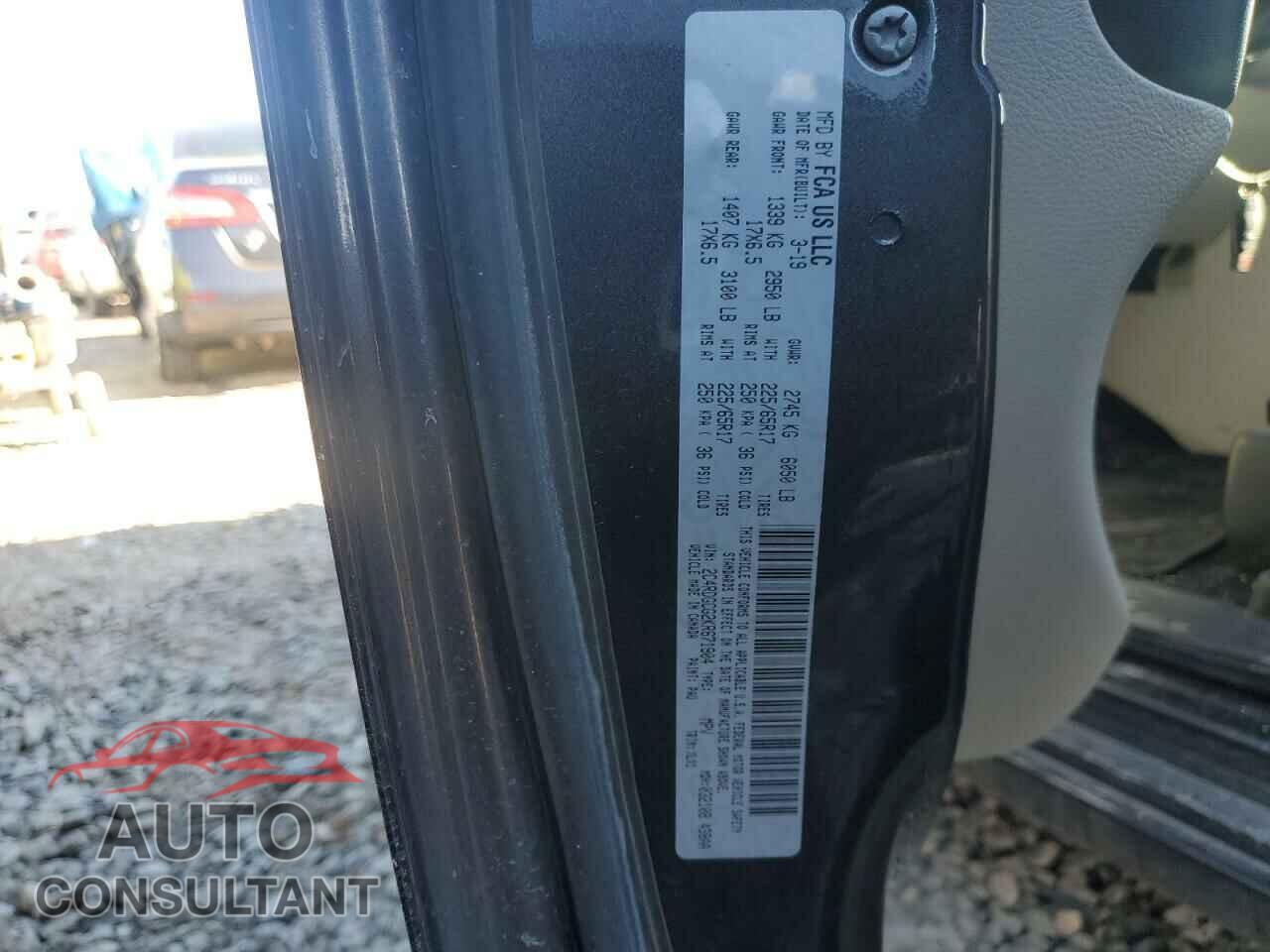 DODGE CARAVAN 2019 - 2C4RDGCG2KR671904