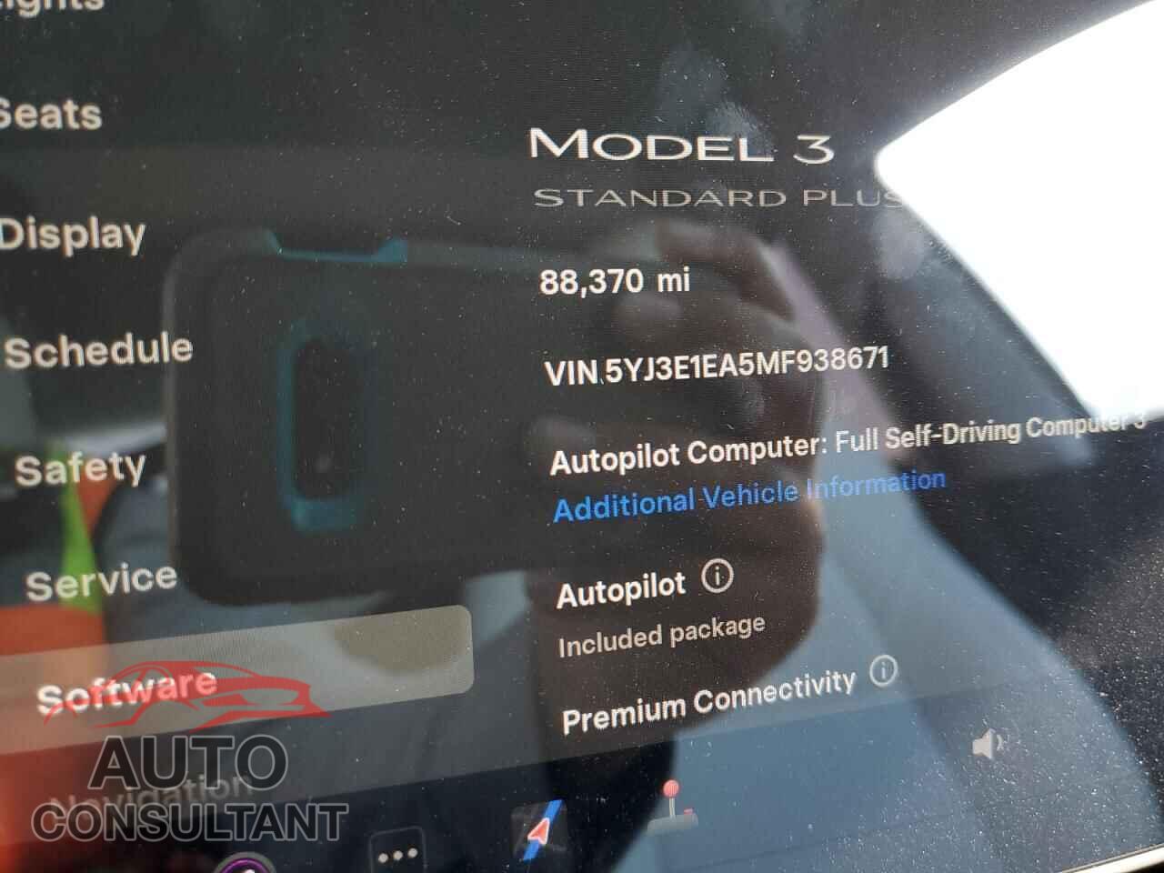 TESLA MODEL 3 2021 - 5YJ3E1EA5MF938671