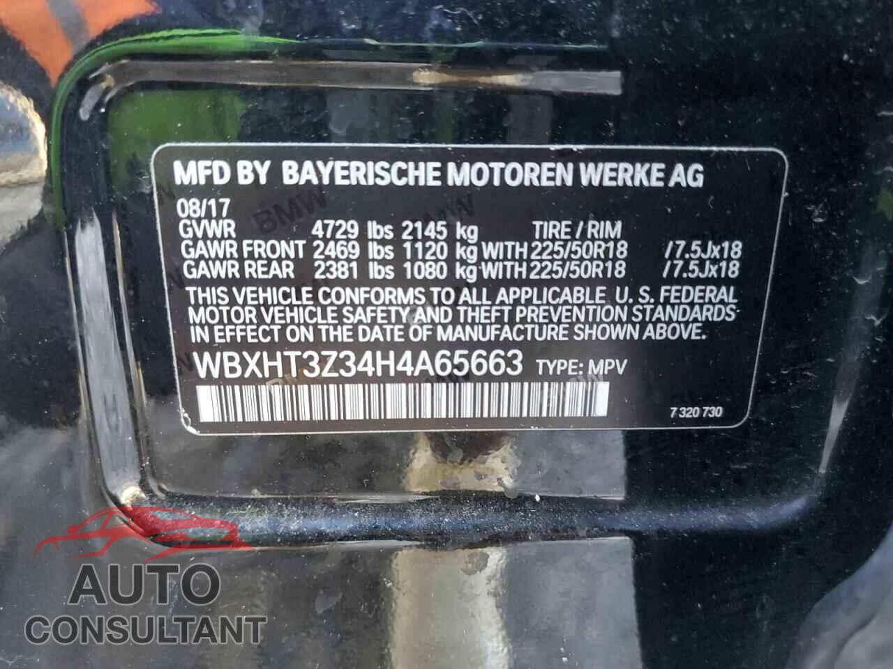 BMW X1 2017 - WBXHT3Z34H4A65663
