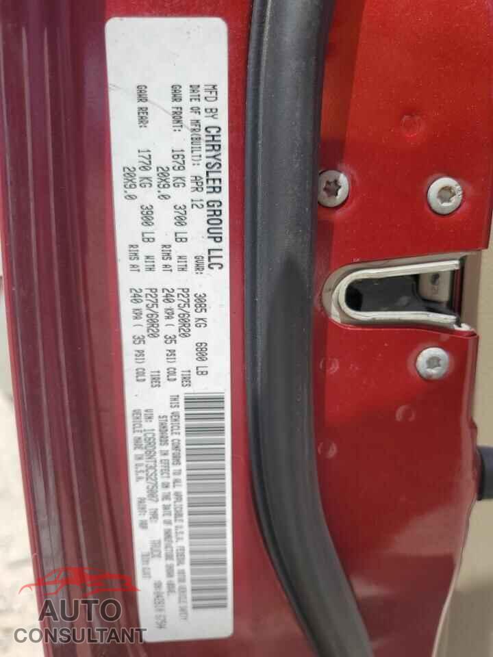DODGE RAM 1500 2012 - 1C6RD6NT3CS275007