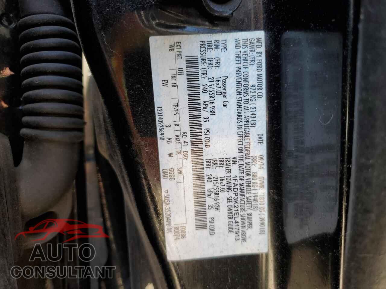 FORD FOCUS 2014 - 1FADP3K21EL417913