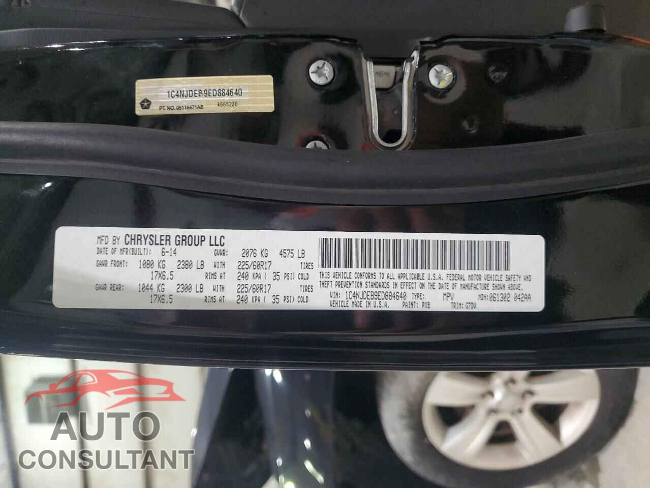 JEEP COMPASS 2014 - 1C4NJDEB9ED884640