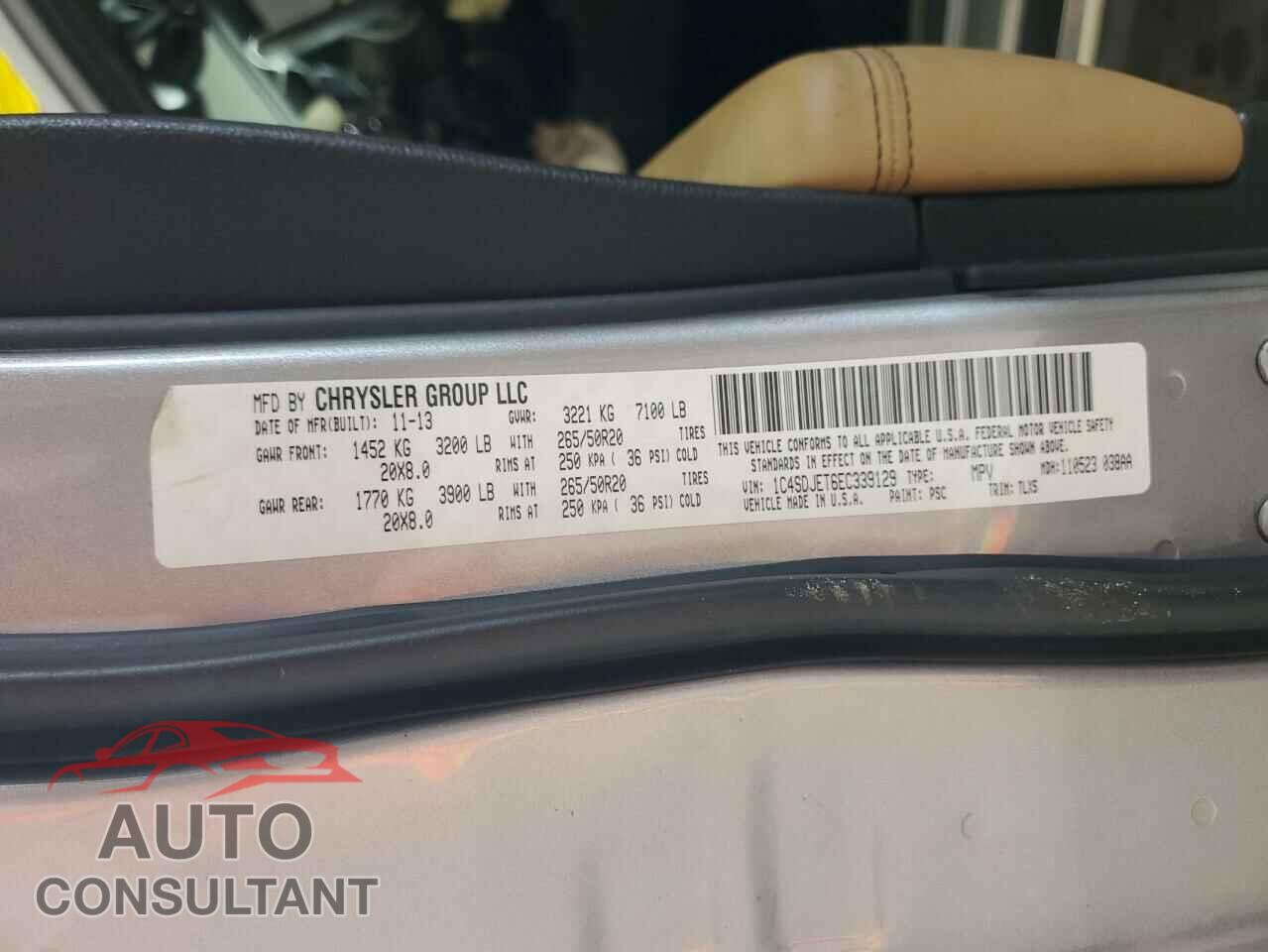 DODGE DURANGO 2014 - 1C4SDJET6EC339129