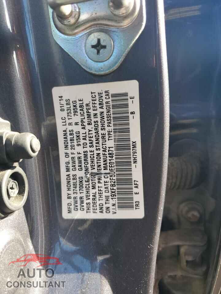 HONDA CIVIC 2014 - 19XFB2F50EE014871