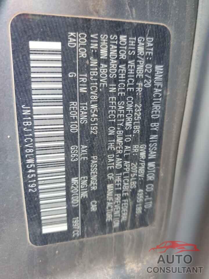 NISSAN ROGUE 2020 - JN1BJ1CV8LW545192