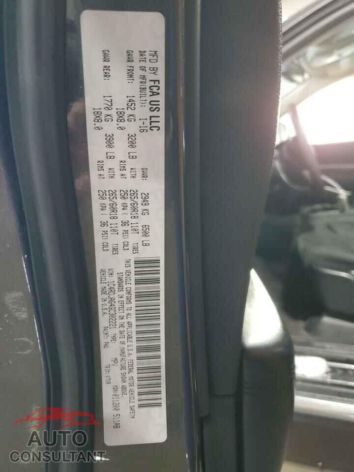DODGE DURANGO 2016 - 1C4RDJAG4GC302221