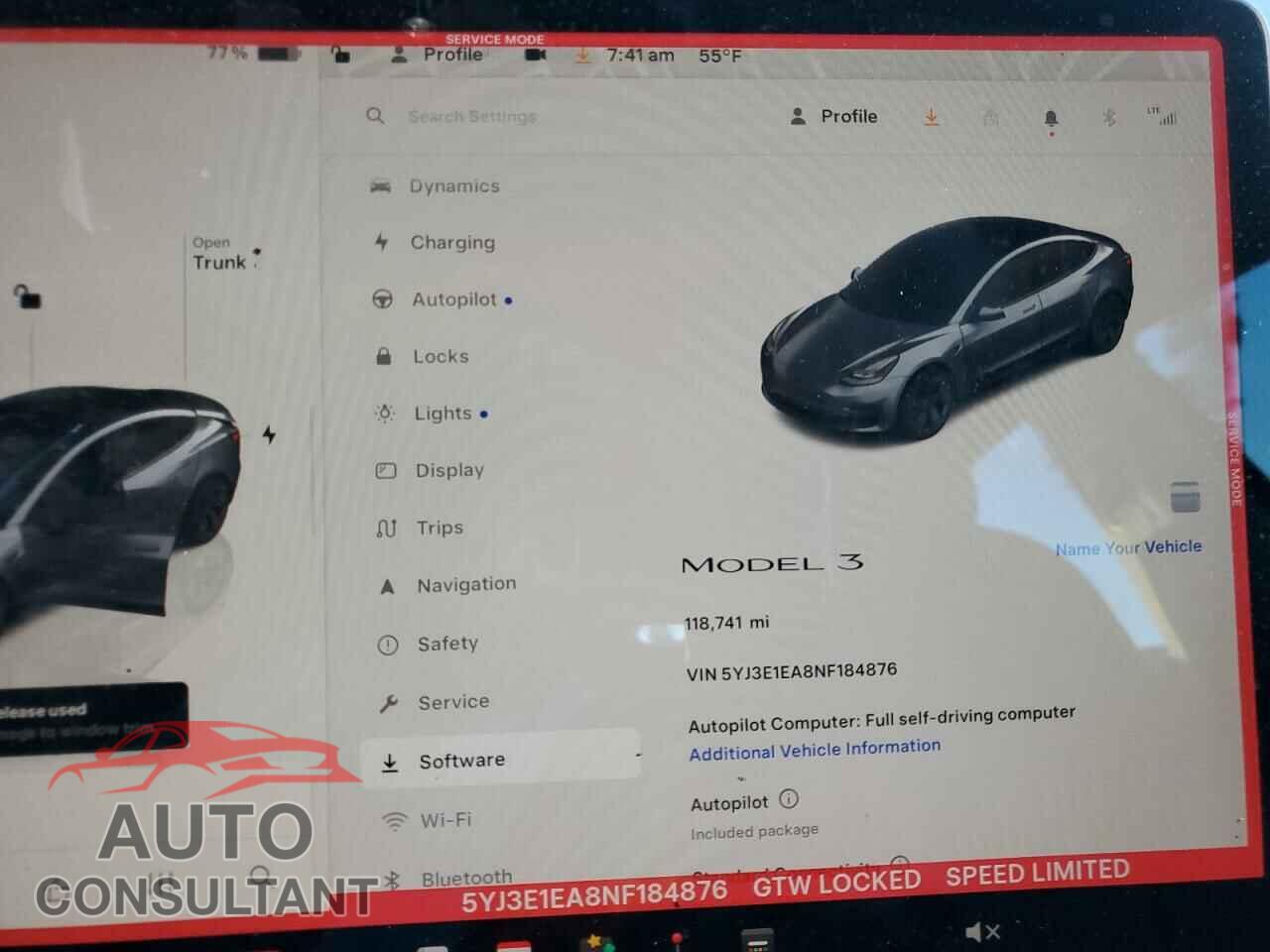 TESLA MODEL 3 2022 - 5YJ3E1EA8NF184876