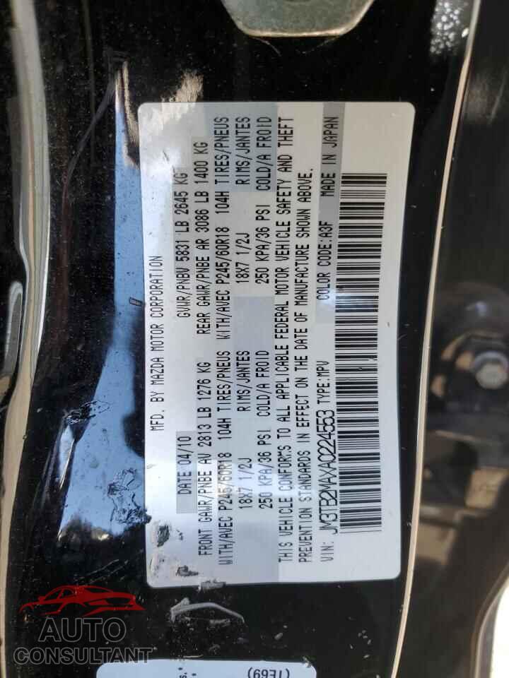 MAZDA CX-9 2010 - JM3TB2MAXA0224553