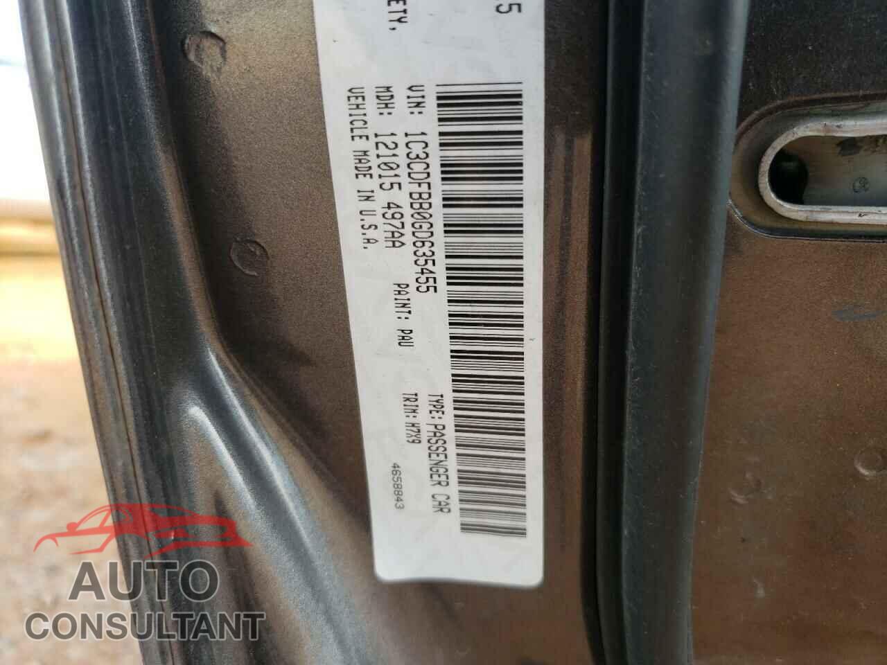 DODGE DART 2016 - 1C3CDFBB0GD635455
