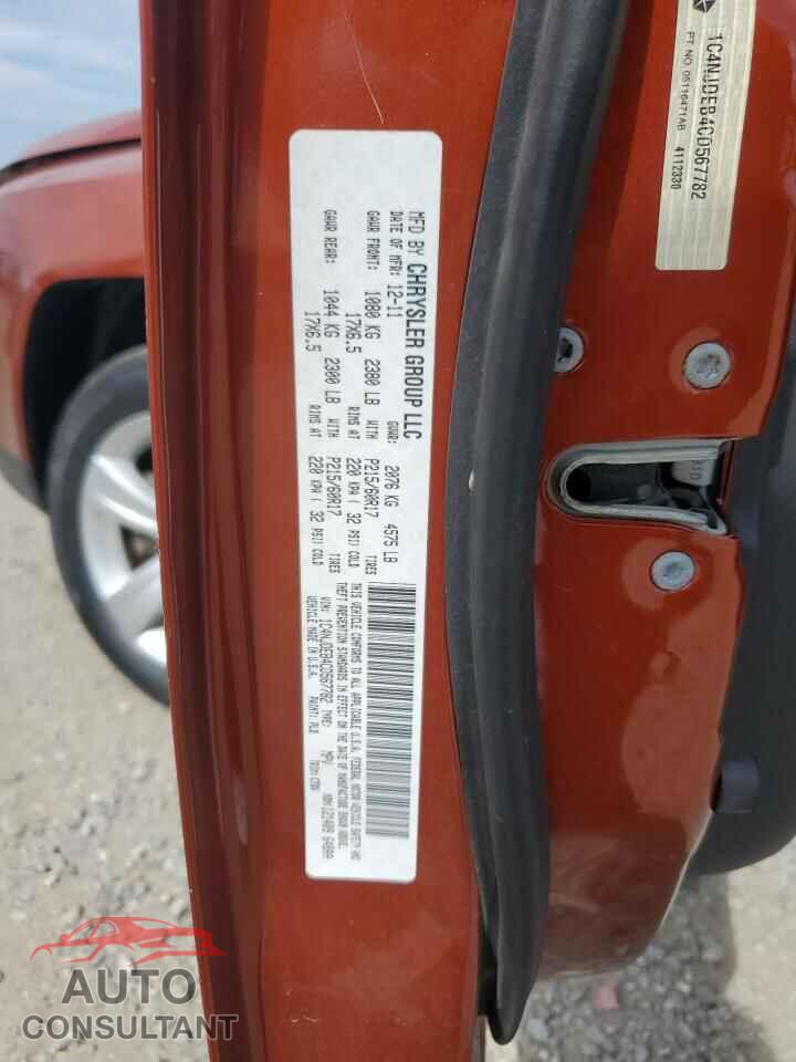 JEEP COMPASS 2012 - 1C4NJDEB4CD567782