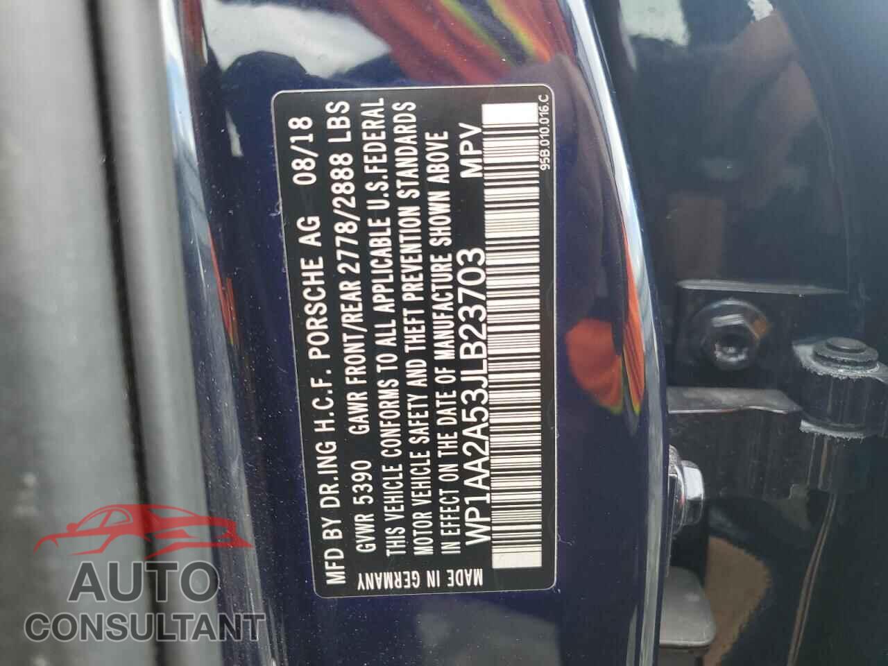 PORSCHE MACAN 2018 - WP1AA2A53JLB23703