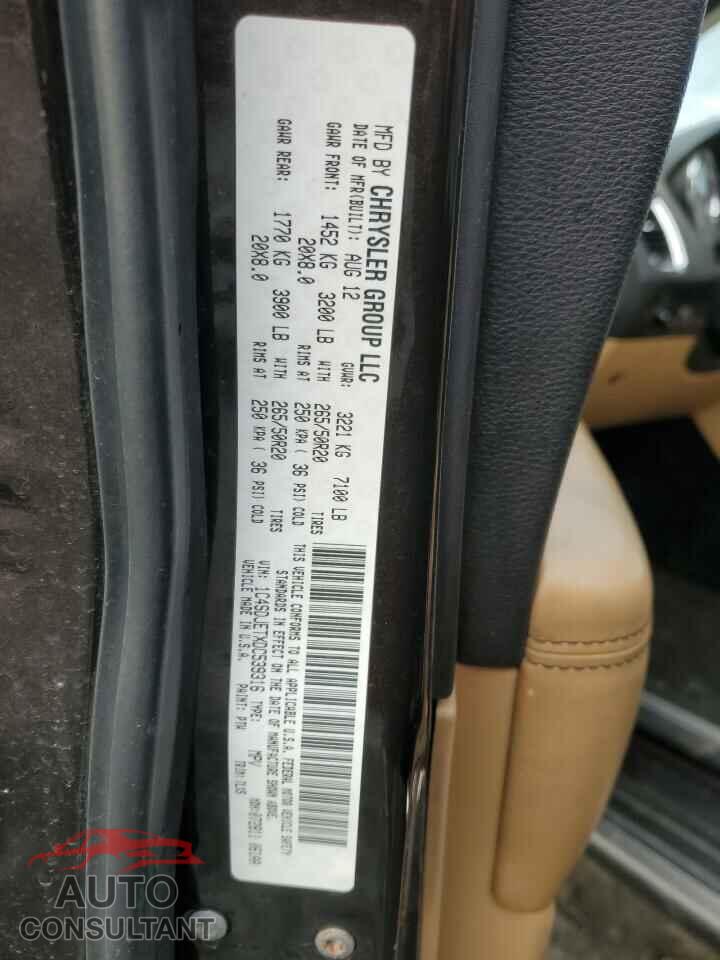 DODGE DURANGO 2013 - 1C4SDJETXDC539316