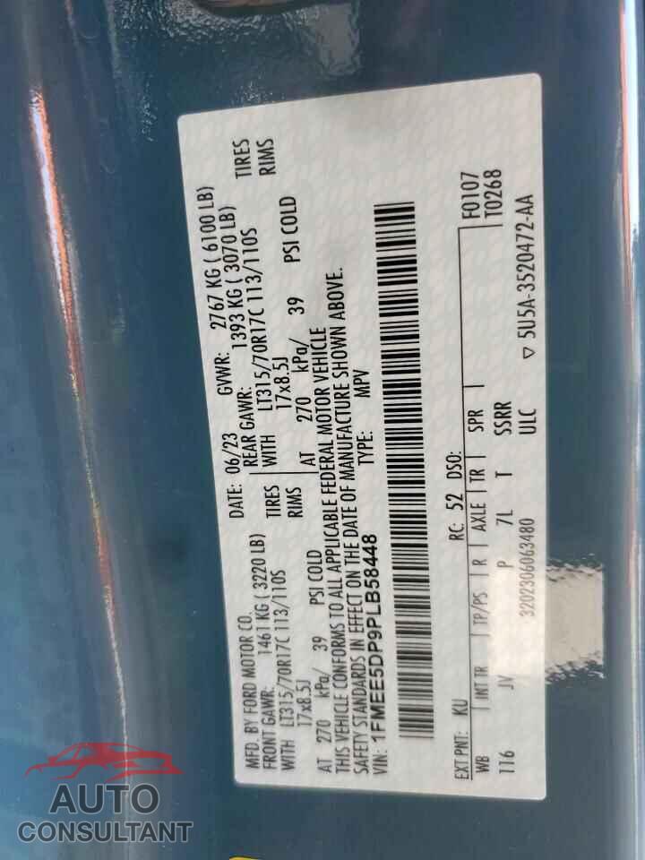 FORD BRONCO 2023 - 1FMEE5DP9PLB58448