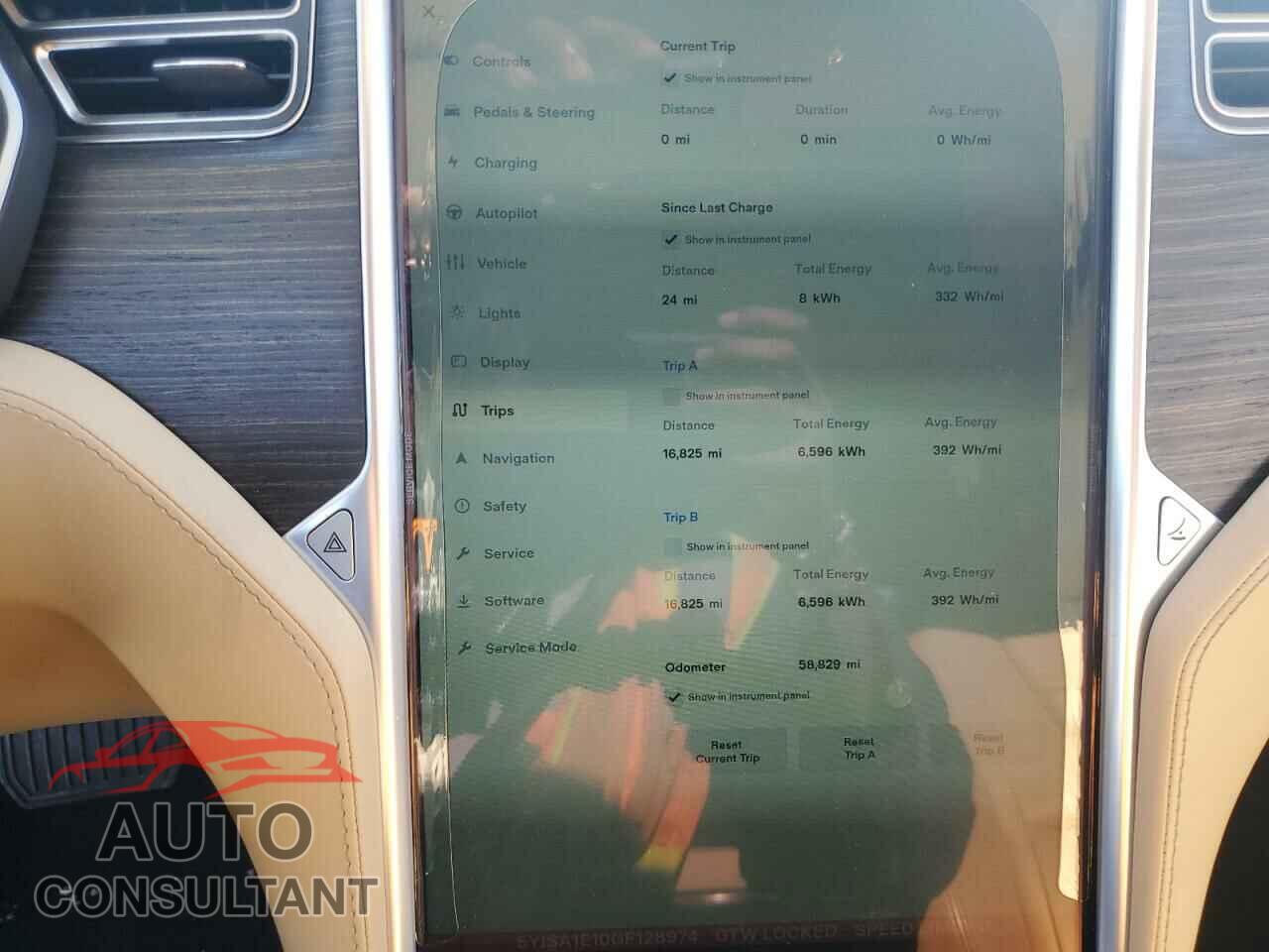 TESLA MODEL S 2016 - 5YJSA1E10GF128974