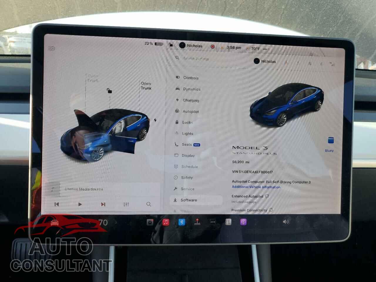 TESLA MODEL 3 2020 - 5YJ3E1EAXLF806617