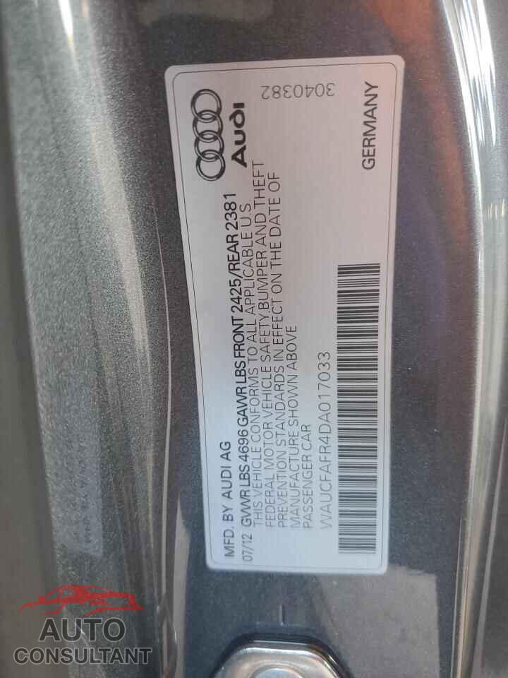 AUDI A5 2013 - WAUCFAFR4DA017033