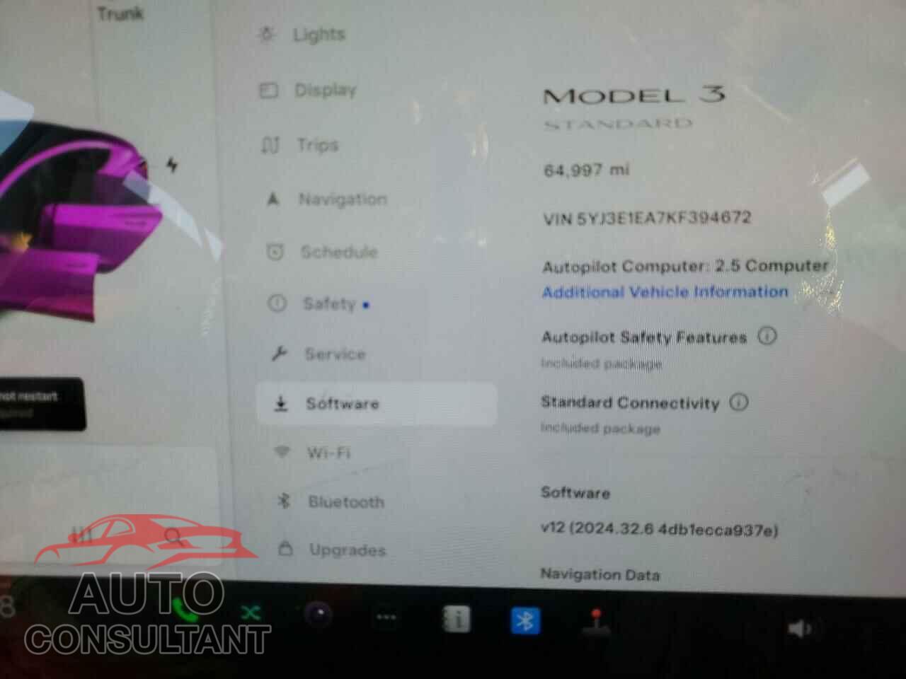 TESLA MODEL 3 2019 - 5YJ3E1EA7KF394672