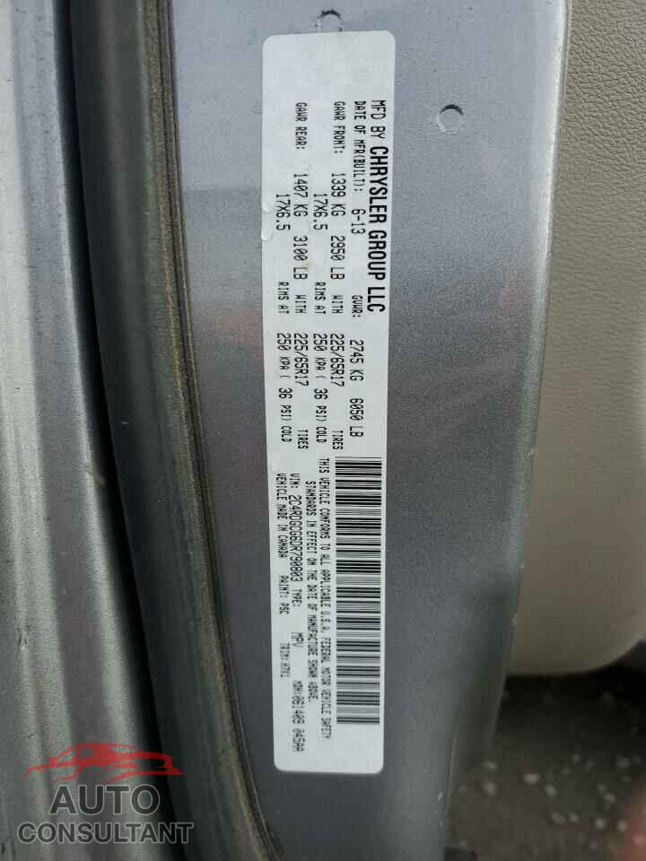 DODGE CARAVAN 2013 - 2C4RDGCG6DR790803