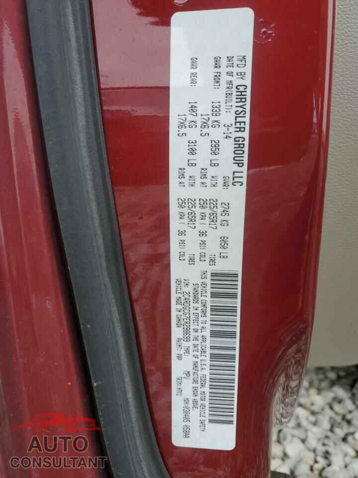 DODGE CARAVAN 2014 - 2C4RDGCG7ER298699