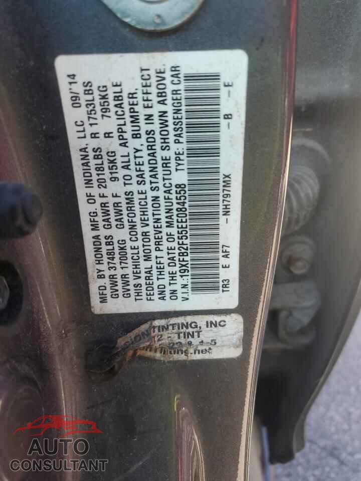 HONDA CIVIC 2014 - 19XFB2F55EE084558