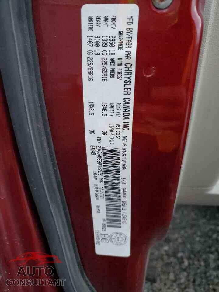 DODGE CARAVAN 2010 - 2D4RN4DE3AR402076