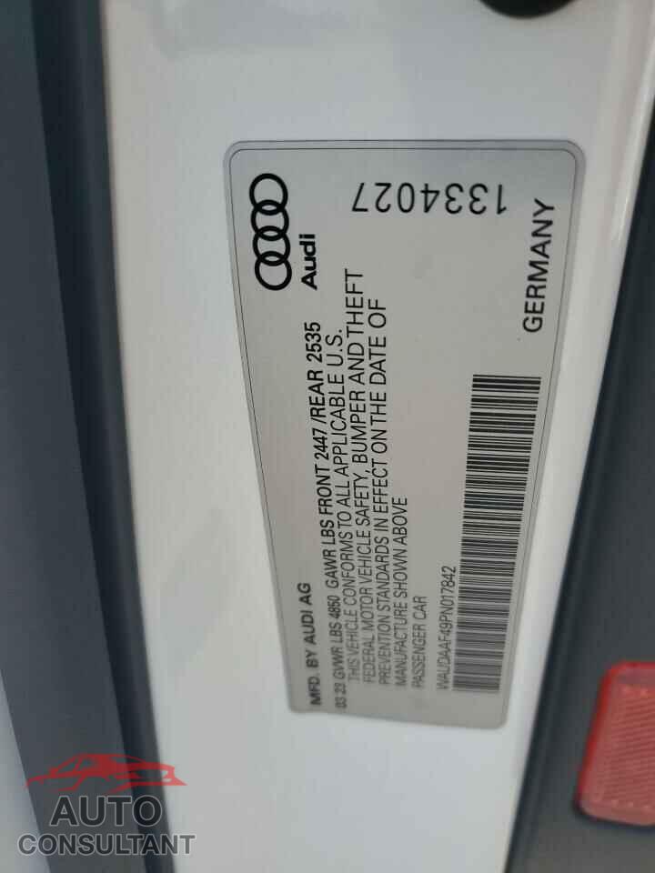 AUDI A4 2023 - WAUDAAF49PN017842