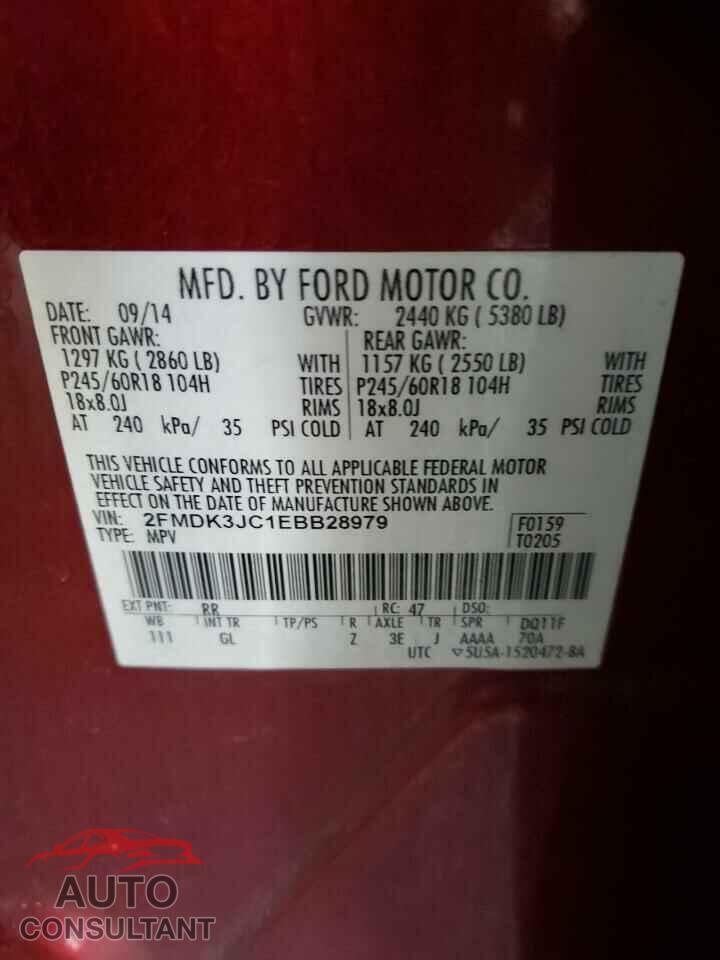 FORD EDGE 2014 - 2FMDK3JC1EBB28979