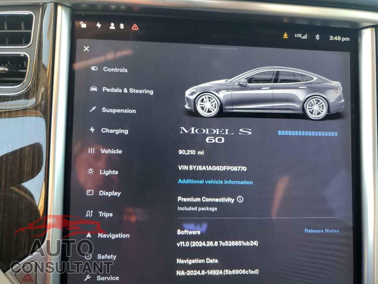 TESLA MODEL S 2013 - 5YJSA1AG6DFP08770